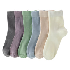 Women Thin Socks Rayon Viscose Bamboo Ankle Silky Quarter Anti Odor Casual Summer Socks 6 Pairs…