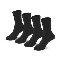 4-Pack Combed Cotton Kids Casual Socks Cool Crew Fashion Neon & Solid Colors Dress Socks Elastic Fit for Girls Boys…