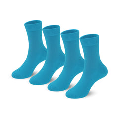 4-Pack Combed Cotton Kids Casual Socks Cool Crew Fashion Neon & Solid Colors Dress Socks Elastic Fit for Girls Boys…