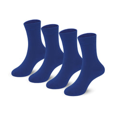 4-Pack Combed Cotton Kids Casual Socks Cool Crew Fashion Neon & Solid Colors Dress Socks Elastic Fit for Girls Boys…