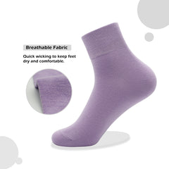 Women's Cotton Socks, Soft Thin Breathable Moisture Wicking Ankle Crew Casual Socks 6 Pairs…
