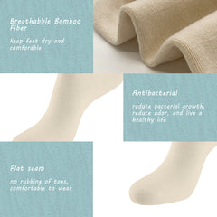 Women Thin Socks Rayon Viscose Bamboo Ankle Silky Quarter Anti Odor Casual Summer Socks 6 Pairs…