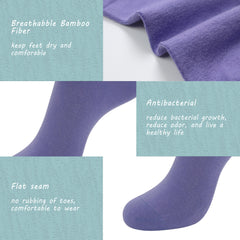 Women Thin Socks Rayon Viscose Bamboo Ankle Silky Quarter Anti Odor Casual Summer Socks 6 Pairs…