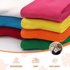 4-Pack Combed Cotton Kids Casual Socks Cool Crew Fashion Neon & Solid Colors Dress Socks Elastic Fit for Girls Boys…