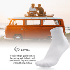 Men's Cotton Classic Crew Socks Sport Solid Breathable Dress Socks 6 Pairs…
