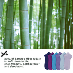 Women's Thin Ankle Low Cut Socks Rayon Viscose Bamboo Lightweight Flat Seam Athletic Sock, 6 Pack Ladies Running Sock…