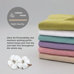 Women's Cotton Socks, Soft Thin Breathable Moisture Wicking Ankle Crew Casual Socks 6 Pairs…