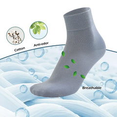 Men's Cotton Classic Crew Socks Sport Solid Breathable Dress Socks 6 Pairs…