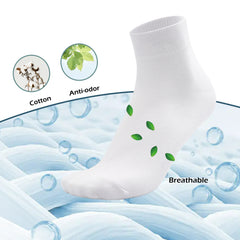 Men's Cotton Classic Crew Socks Sport Solid Breathable Dress Socks 6 Pairs…