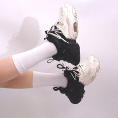 4-Pack Combed Cotton Kids Casual Socks Cool Crew Fashion Neon & Solid Colors Dress Socks Elastic Fit for Girls Boys…