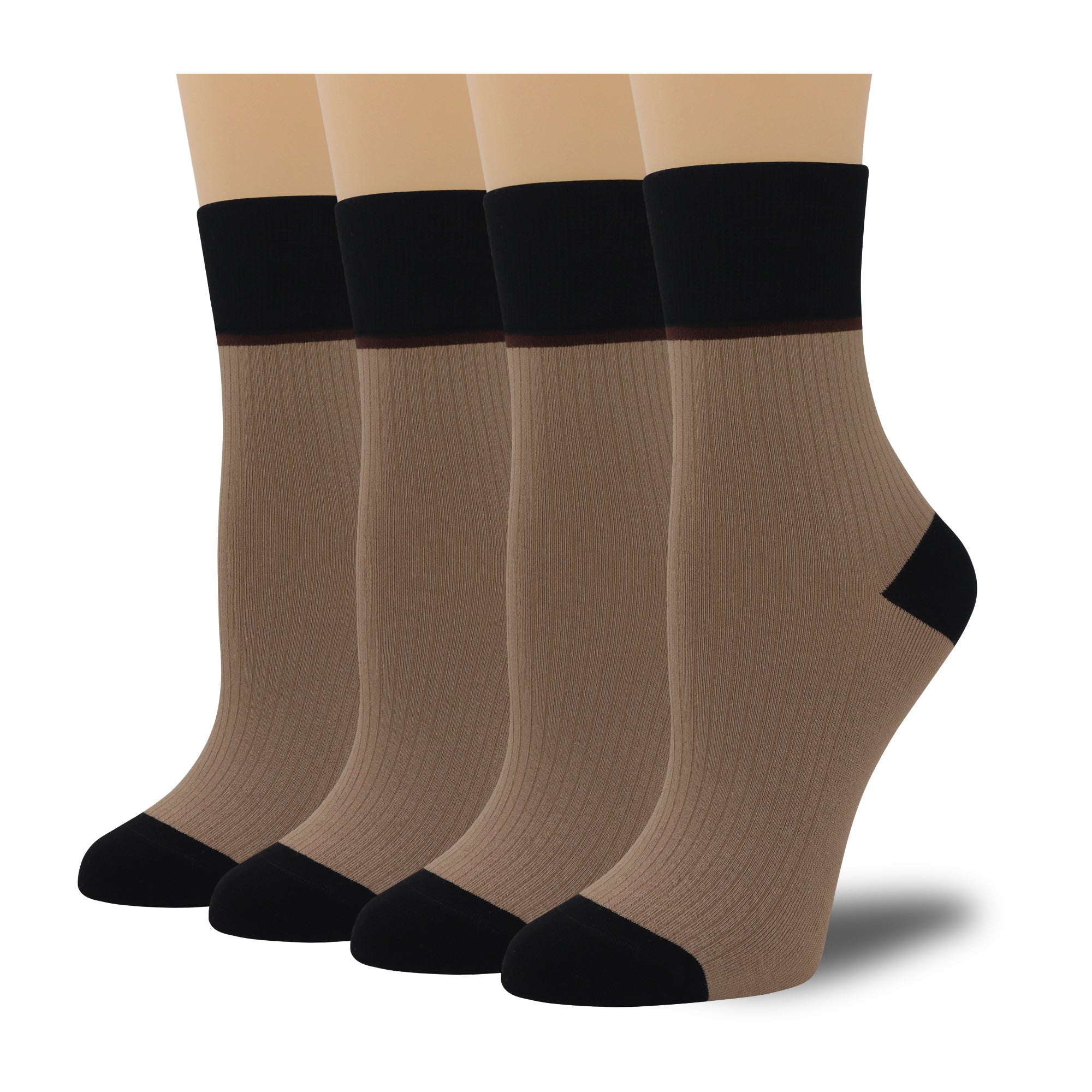 Women's Combed Cotton Crew Socks - Colorblock Stripes Fashion Ultra-Soft Cute Comfortable Casual Vintage Socks 4 Pairs…