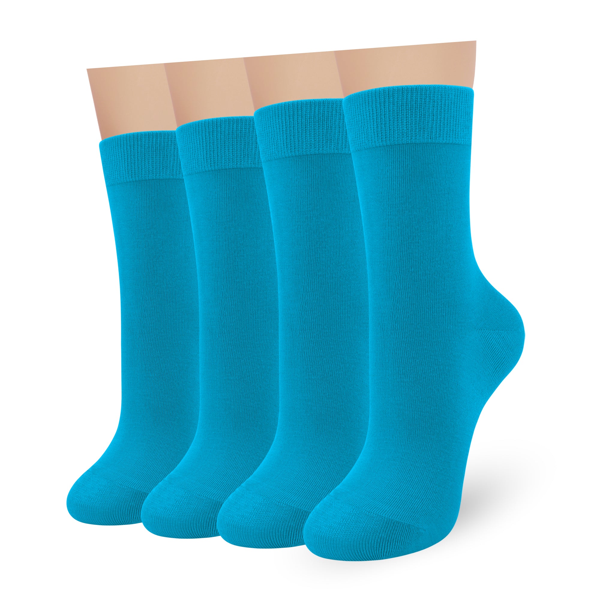 Womens Combed Cotton Color Thin socks - Breathable Soft Crew Casual Socks Comfort Gift 4 Pairs…