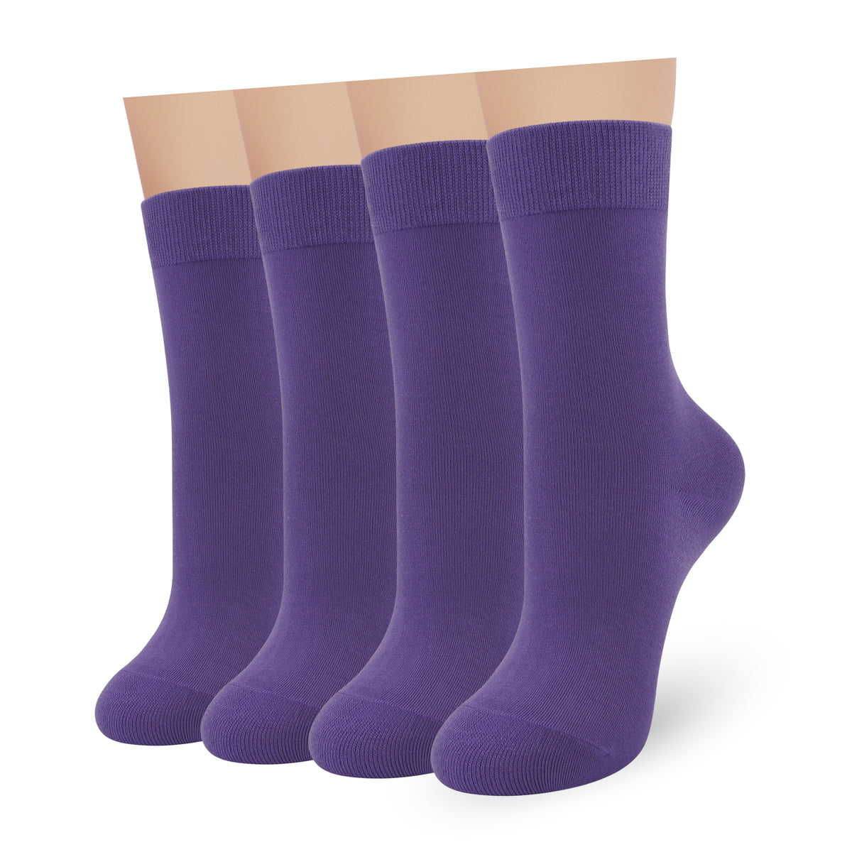 Womens Combed Cotton Color Thin socks - Breathable Soft Crew Casual Socks Comfort Gift 4 Pairs…