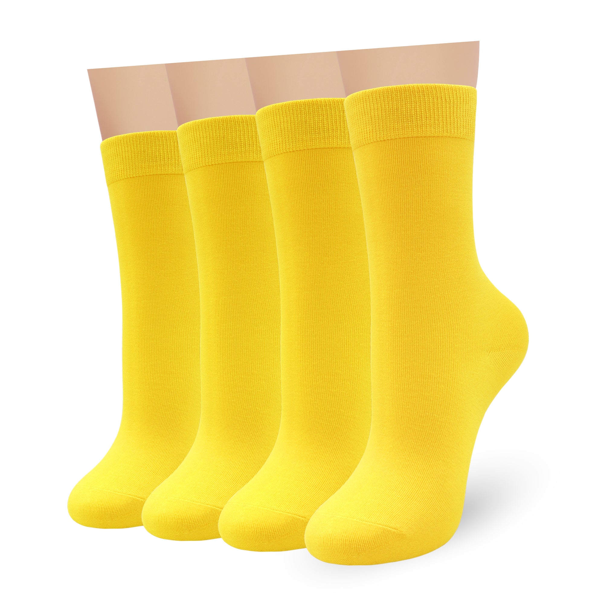 Womens Combed Cotton Color Thin socks - Breathable Soft Crew Casual Socks Comfort Gift 4 Pairs…