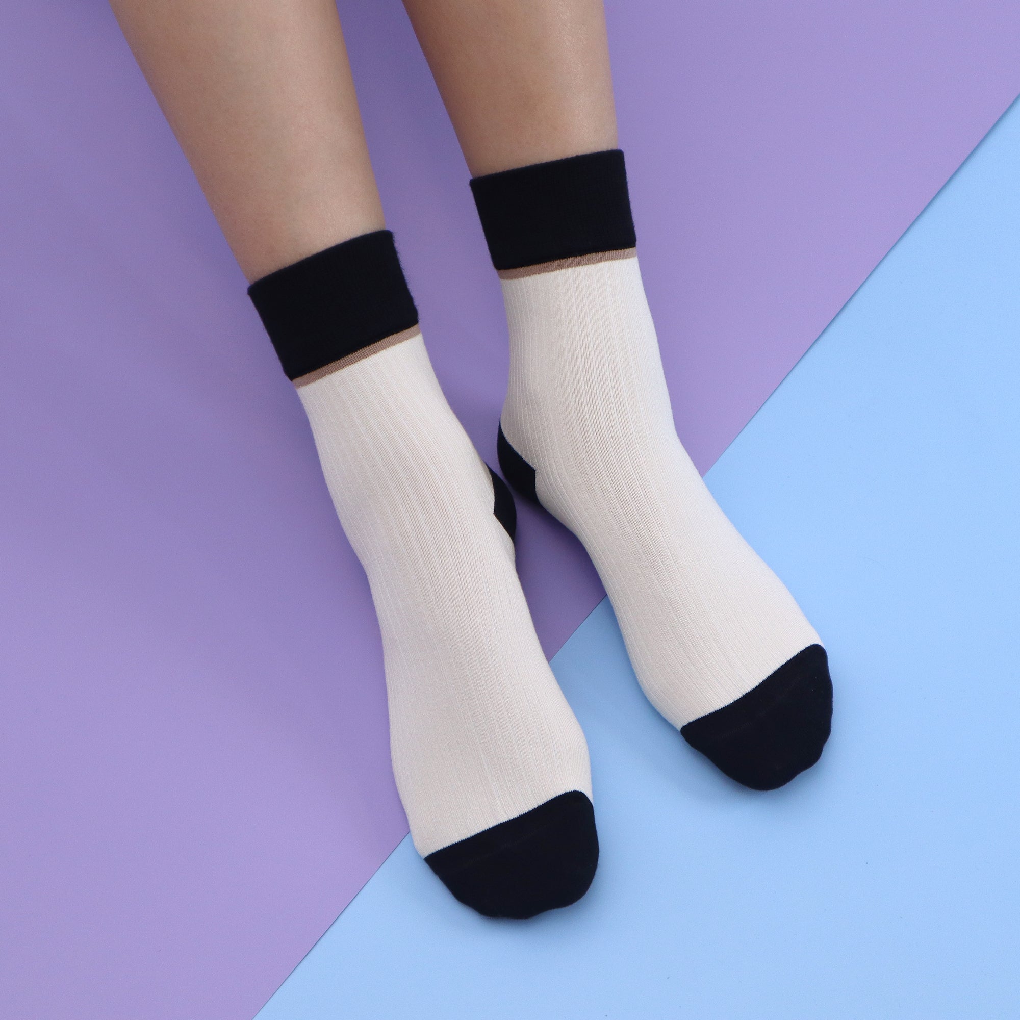 Women's Combed Cotton Crew Socks - Colorblock Stripes Fashion Ultra-Soft Cute Comfortable Casual Vintage Socks 4 Pairs…