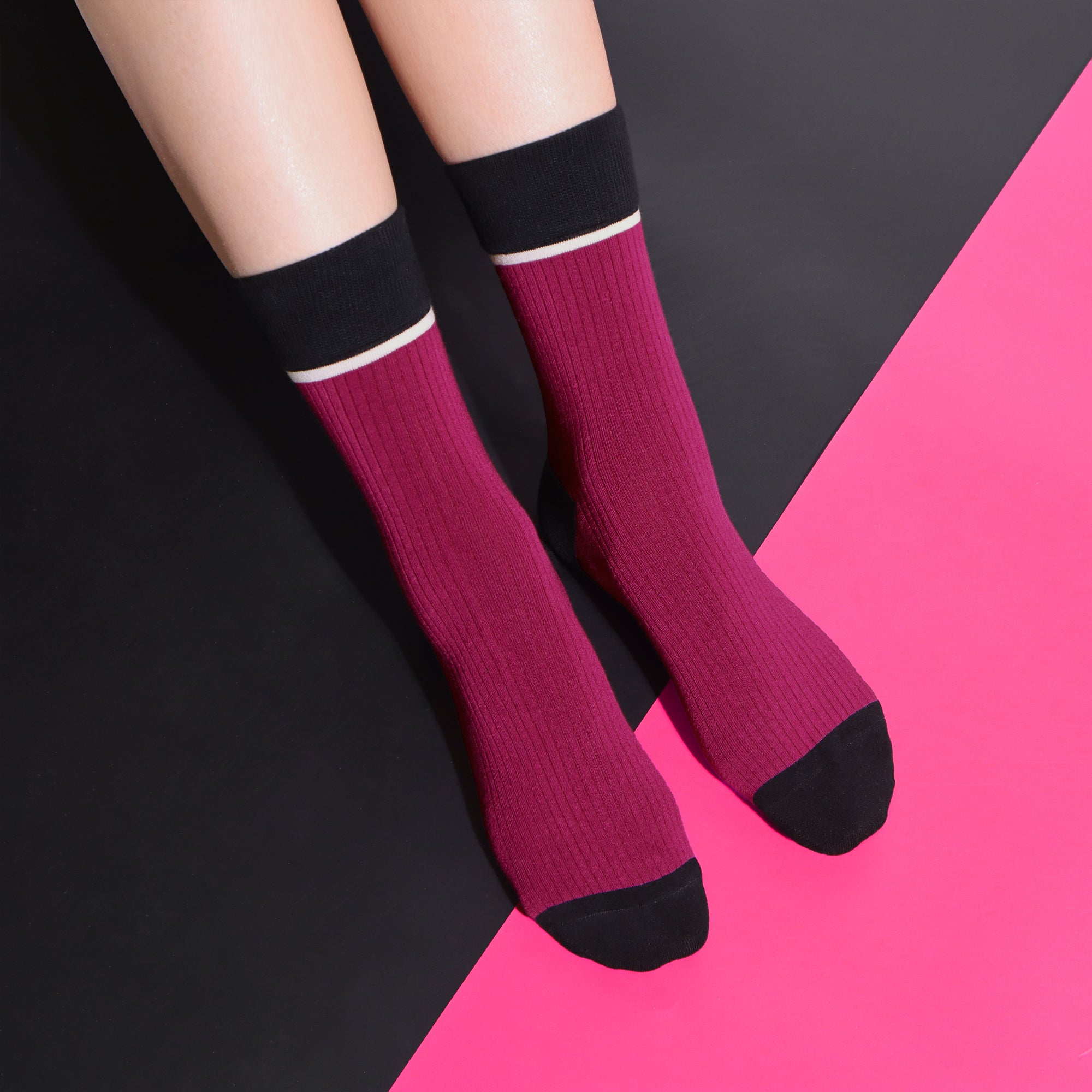 Women's Combed Cotton Crew Socks - Colorblock Stripes Fashion Ultra-Soft Cute Comfortable Casual Vintage Socks 4 Pairs…