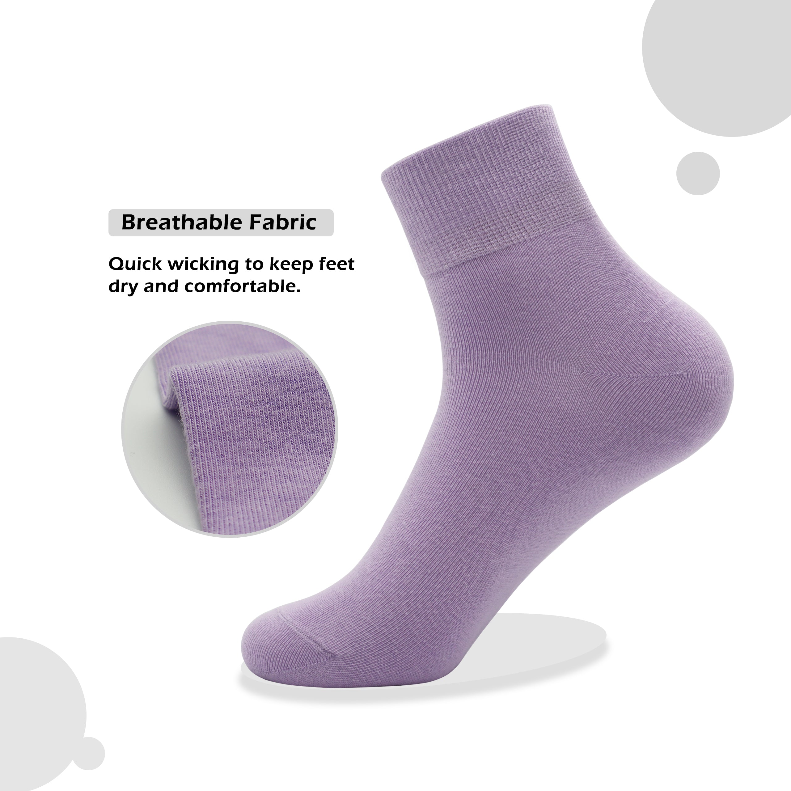 Women's Cotton Socks, Soft Thin Breathable Moisture Wicking Ankle Crew Casual Socks 6 Pairs…