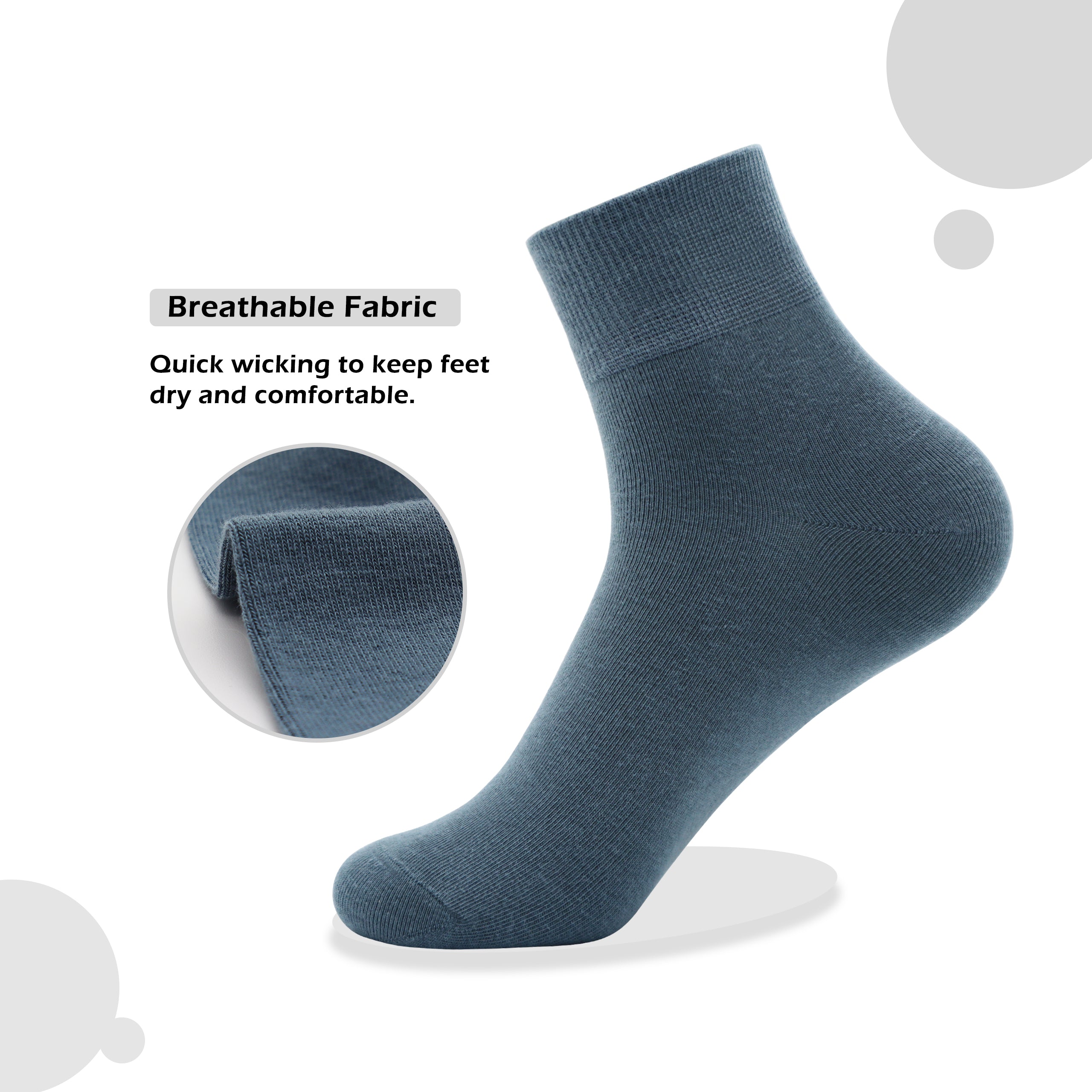 Women's Cotton Socks, Soft Thin Breathable Moisture Wicking Ankle Crew Casual Socks 6 Pairs…