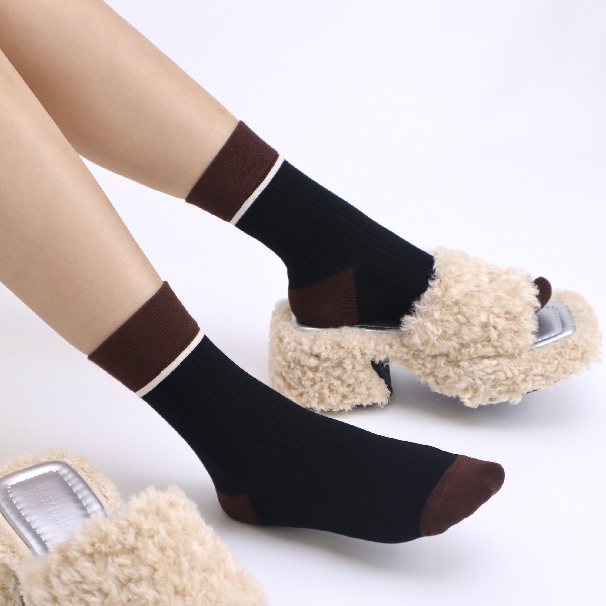 Women's Combed Cotton Crew Socks - Colorblock Stripes Fashion Ultra-Soft Cute Comfortable Casual Vintage Socks 4 Pairs…