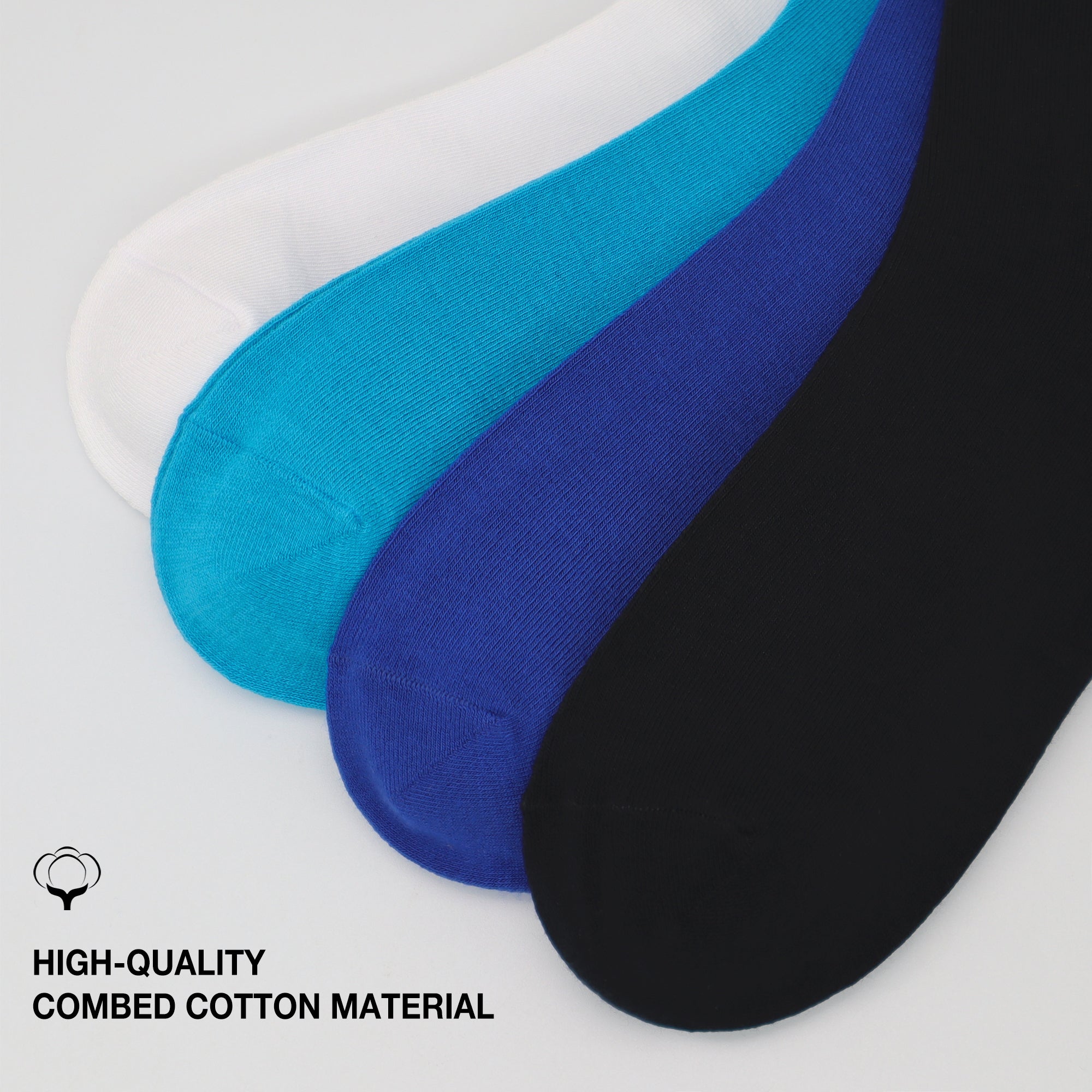 Men's Colorful Combed Cotton Crew Socks – Dress Neon Vivid Color Crazy Fashion Socks 4-PACK