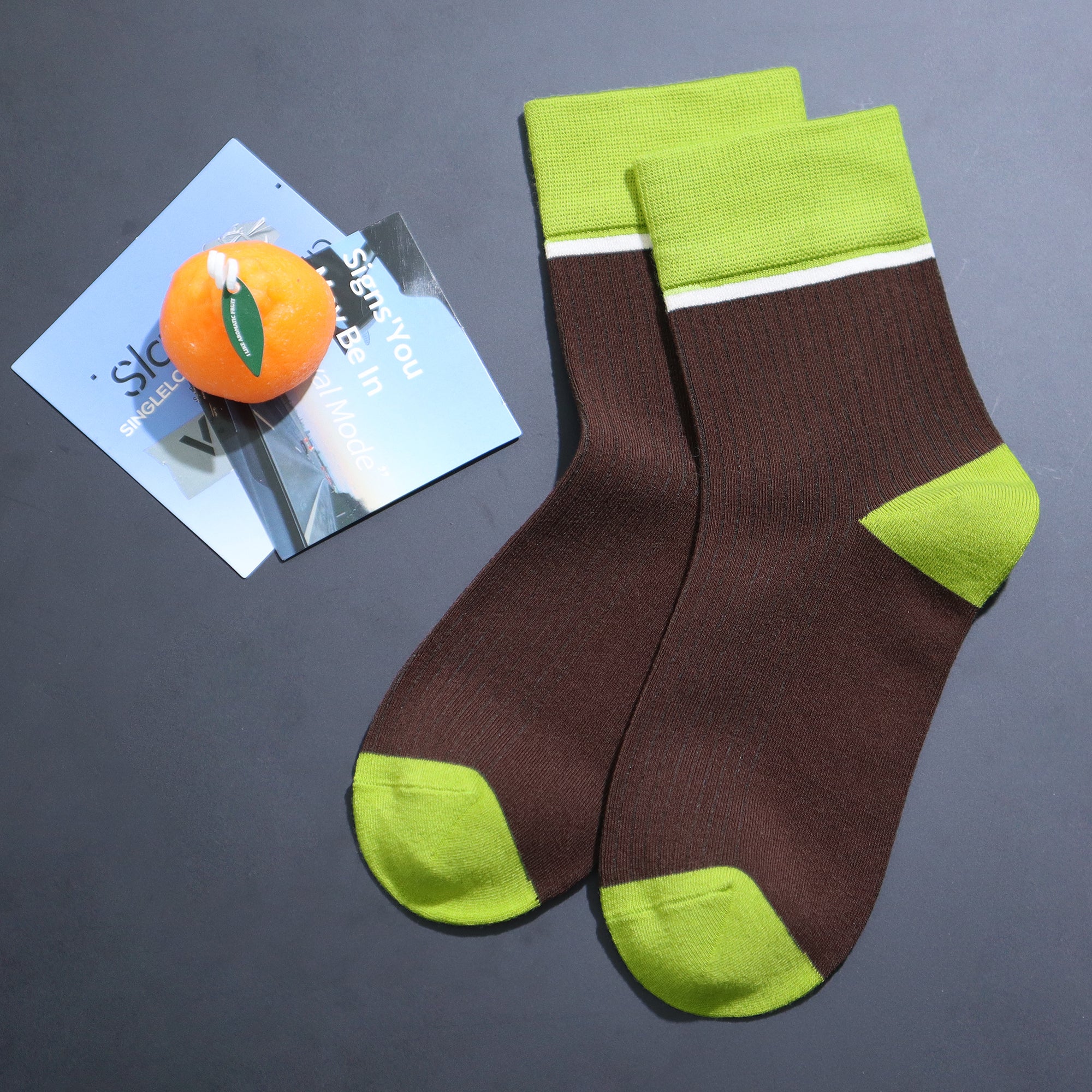 Women's Combed Cotton Crew Socks - Colorblock Stripes Fashion Ultra-Soft Cute Comfortable Casual Vintage Socks 4 Pairs…