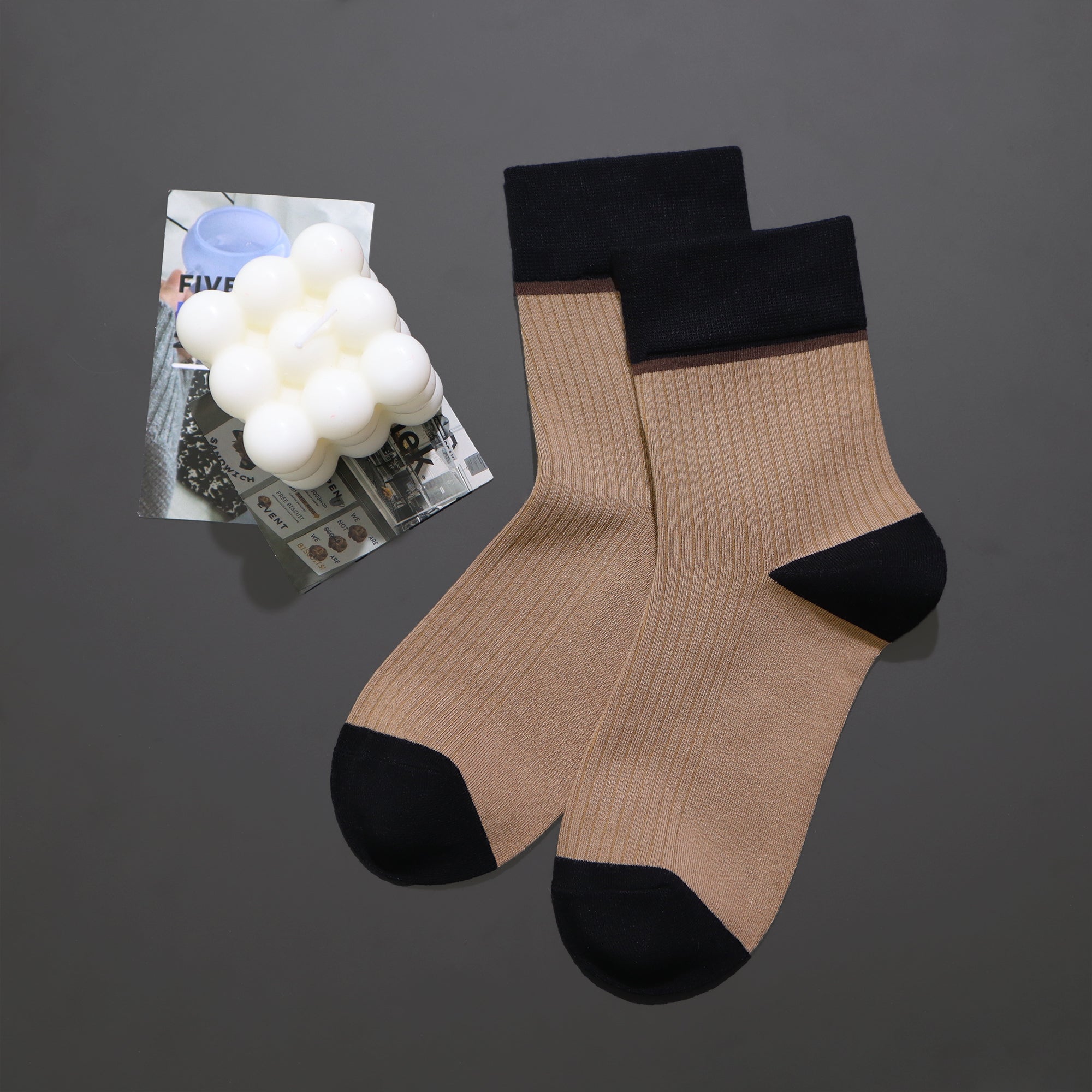 Women's Combed Cotton Crew Socks - Colorblock Stripes Fashion Ultra-Soft Cute Comfortable Casual Vintage Socks 4 Pairs…