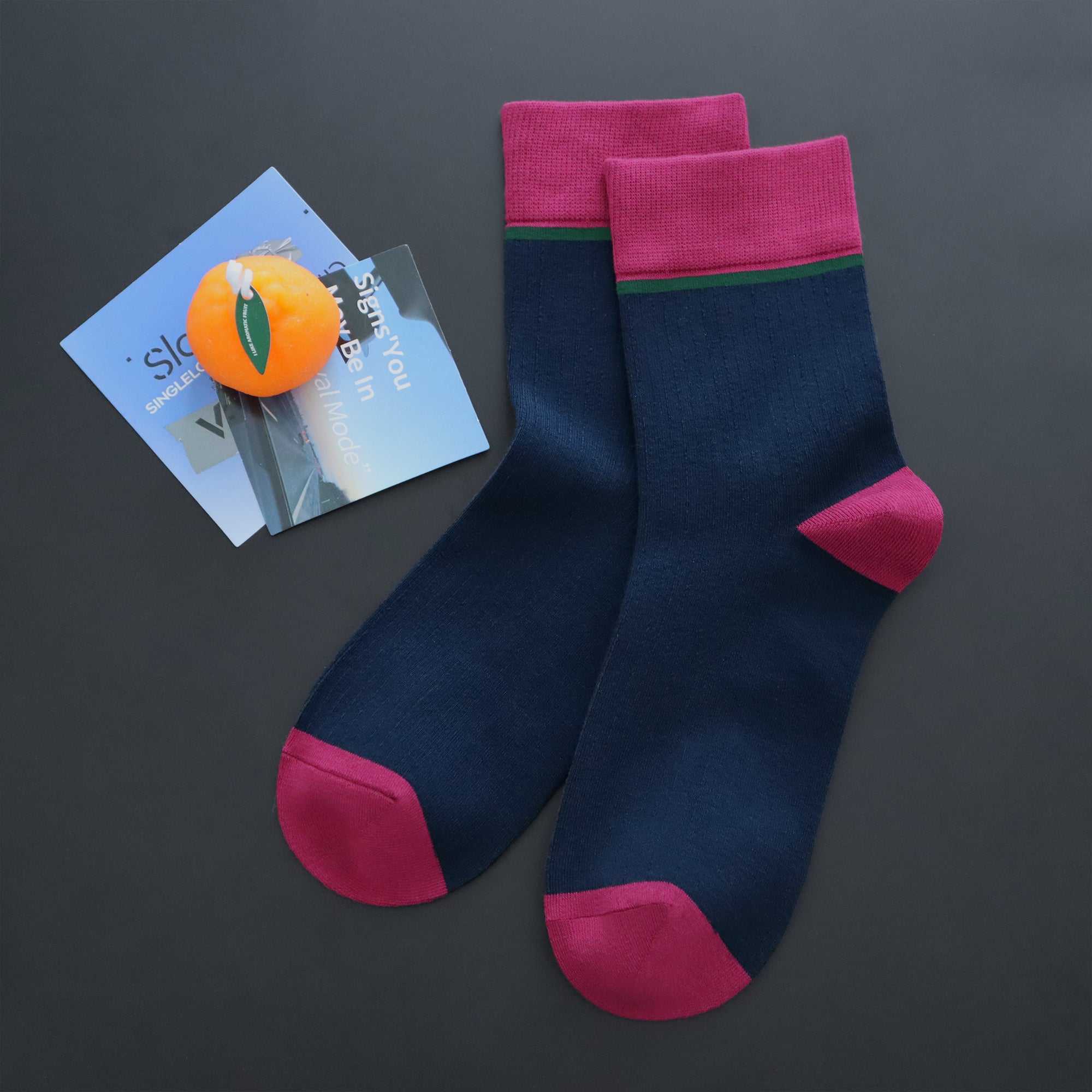 Women's Combed Cotton Crew Socks - Colorblock Stripes Fashion Ultra-Soft Cute Comfortable Casual Vintage Socks 4 Pairs…