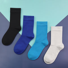 Men's Colorful Combed Cotton Crew Socks – Dress Neon Vivid Color Crazy Fashion Socks 4-PACK